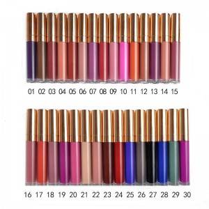 Custom Logo Matte lipgloss Long Lasting 40 colors Lip Tint High Pigment Waterproof Matte Liquid Lipstick
